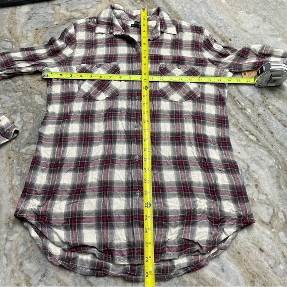 New TRUE RELIGION Plaid Utility Women’s Shirt Small - Picture 6 of 9